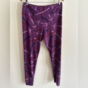 Purple Patterned Lularoe Leggings